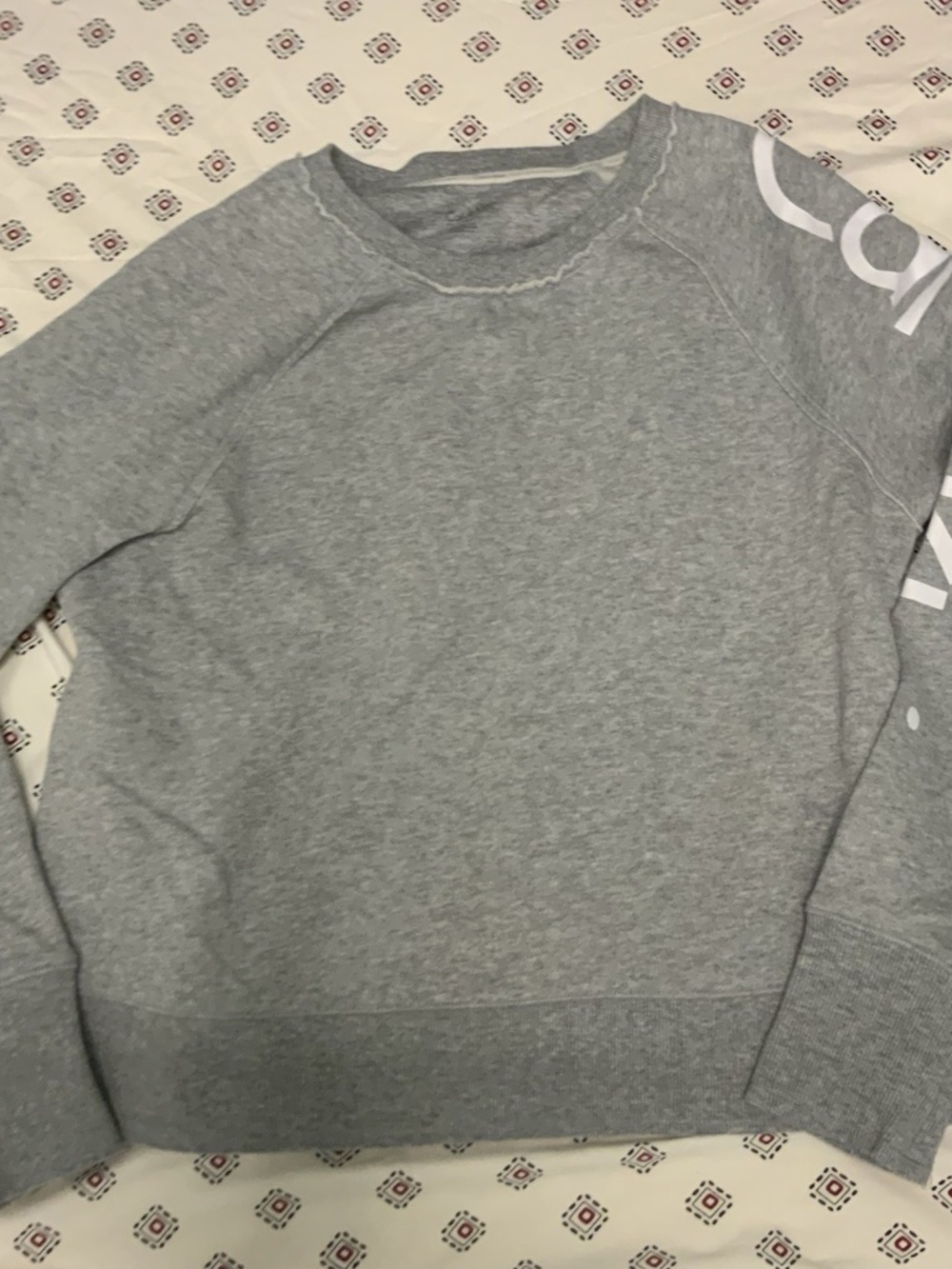 Women's Calvin Klein Grey Pullover Hoodie Medium Long Sleeve Logo Sweater